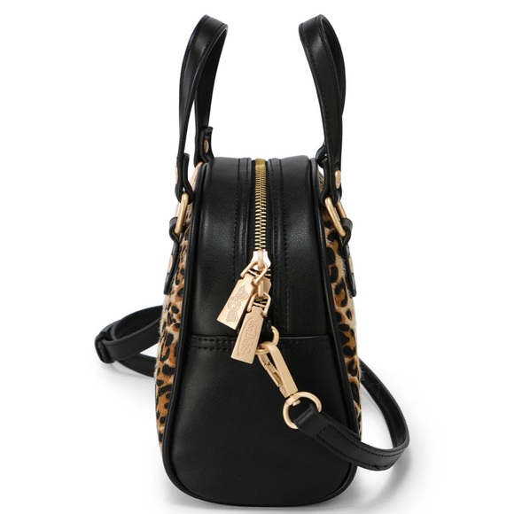 LEOPARD VEGAN PONY HAIR BOWLING BAG - Picture 3 of 8